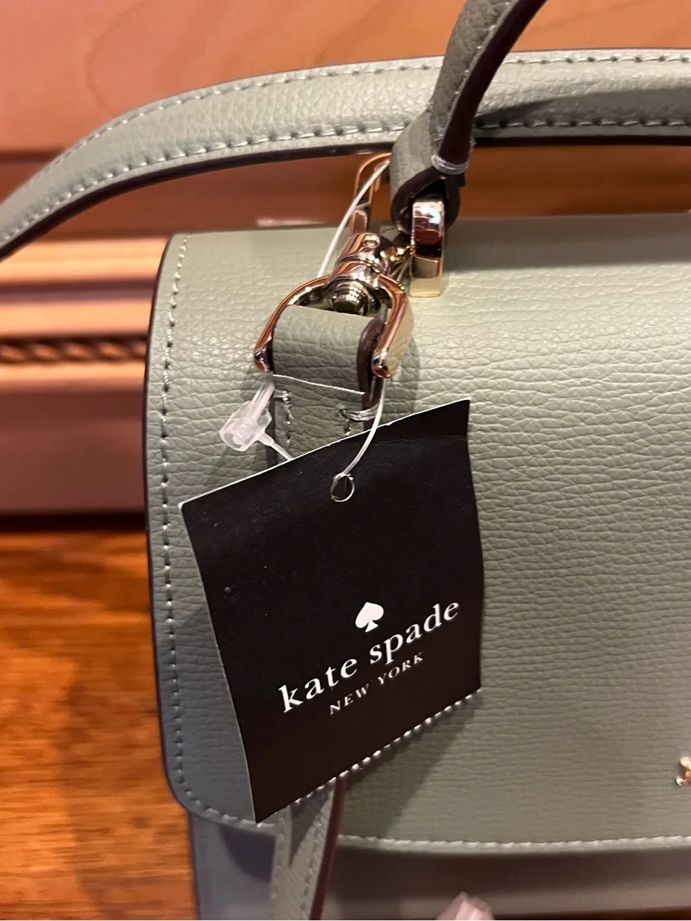NWT Kate Spade sage Green Leather Top-Handle Crossbody Bag